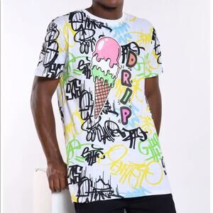 RGSTR Ice Cream Drip Graffiti Tee L